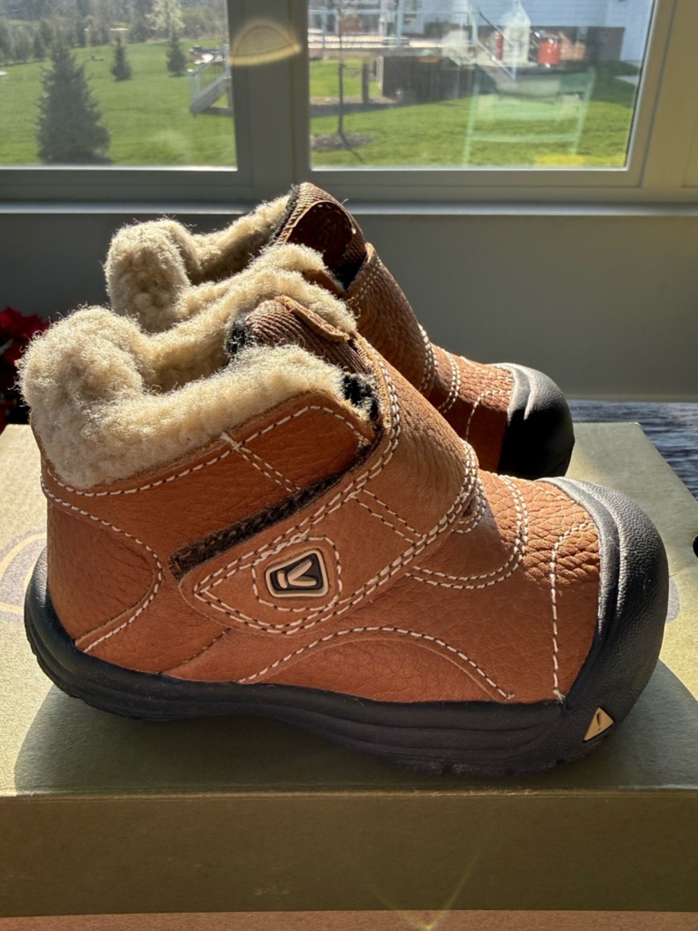 Toddler Brown Keen Faux-Shearling Winter Boots - Kids Shoes